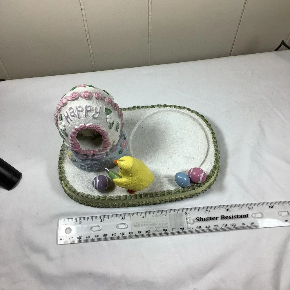 Yankee candle Easter Egg House Candle Holder with Chick Ceramic Spring